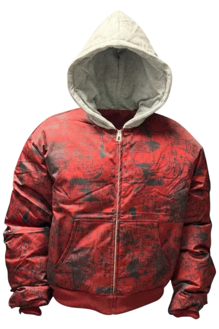 SAINT VANITY RED GRAFFITI BOMBER