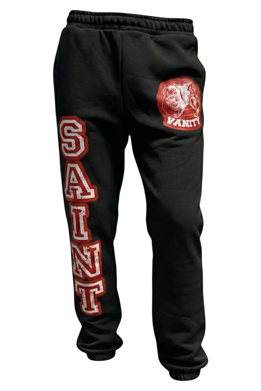 8B038B5D-BD7D-4054-81D4-292BF96B01B0 BLACK & RED VARSITY SWEATS