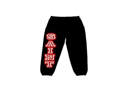 Saint Vanity Black & Red Varsity Sweats