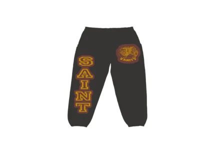 Saint Vanity Grey/ Burgundy Varsity Sweats