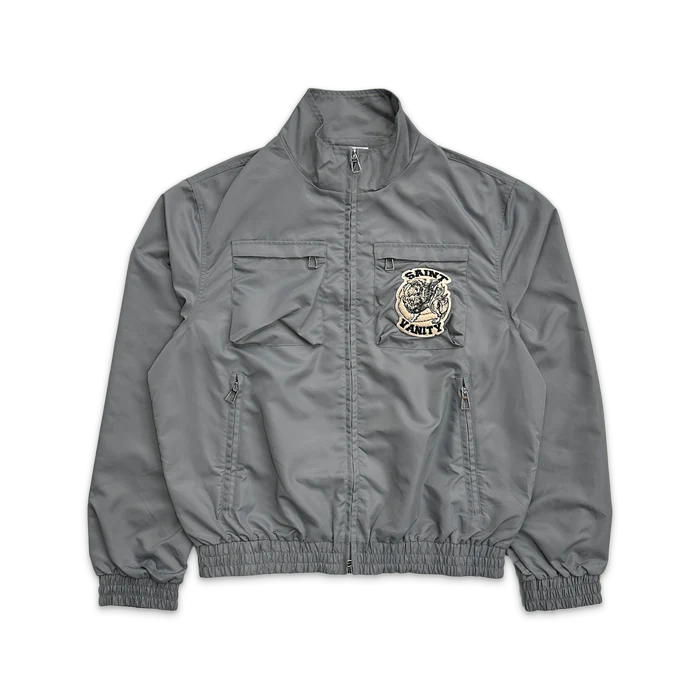 gj Saint Vanity Nylon Cargo Jacket “Grey”